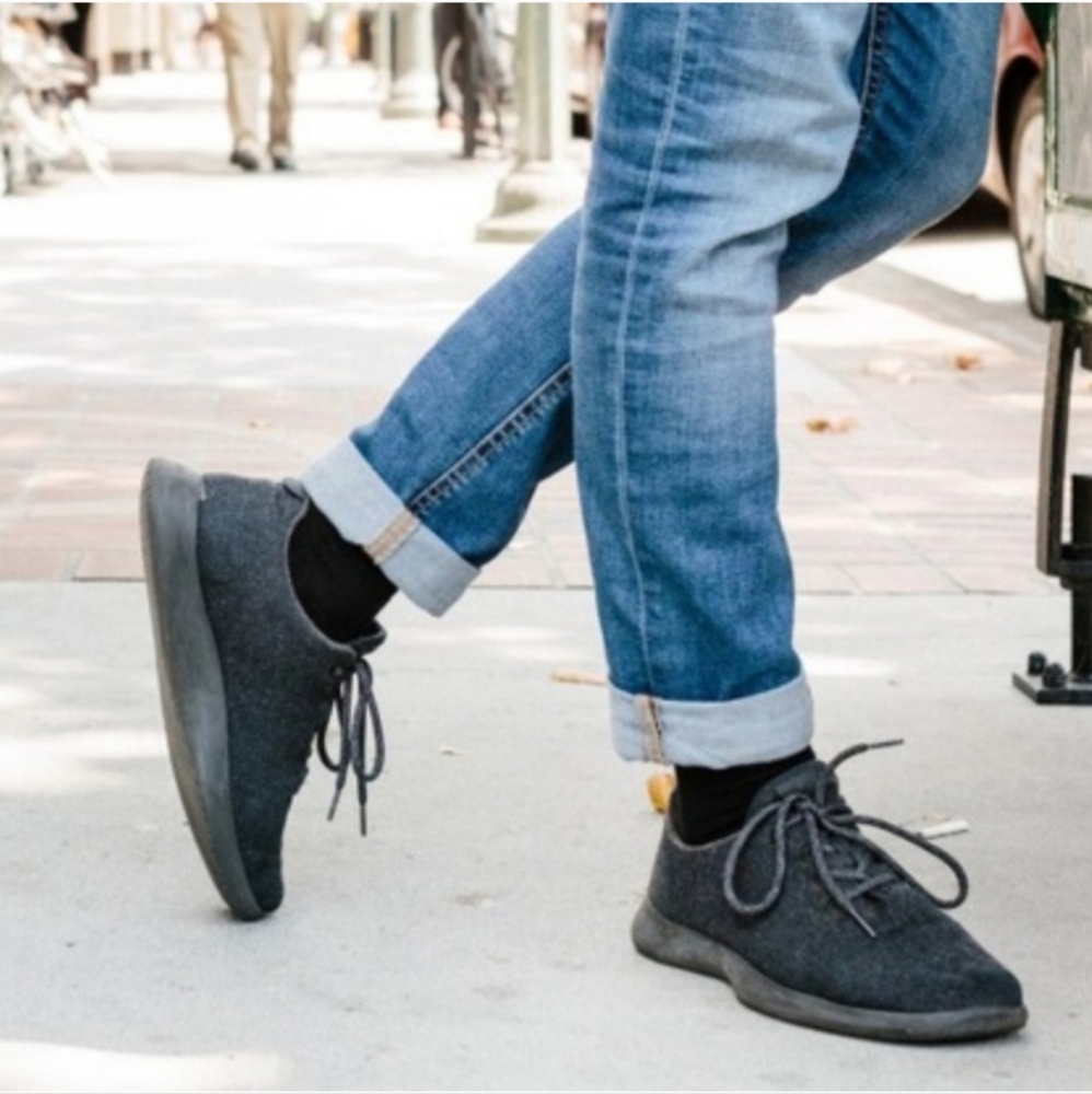 Allbirds Men's Wool Runner Sneakers Natural Black Sz 11